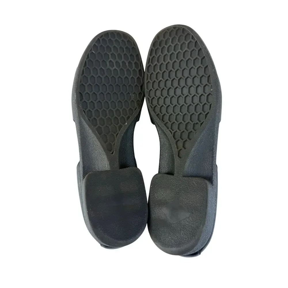 Airspree Black Leather Slip-On Sandals Women’s Size 7 Comfort Summer Shoes